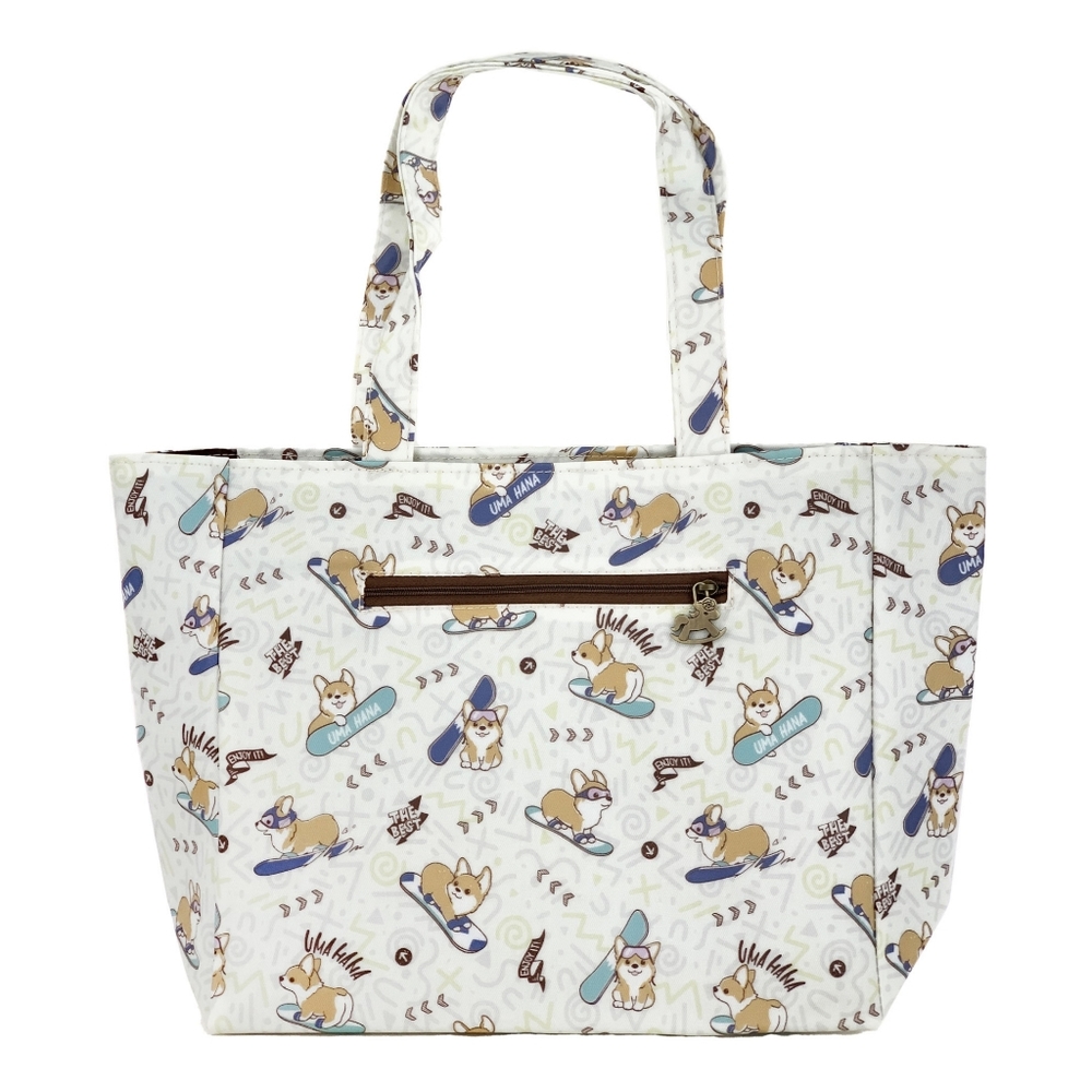 Waterproof Corgi Medium Tote Shoulder Handbag - Picture 2 of 12